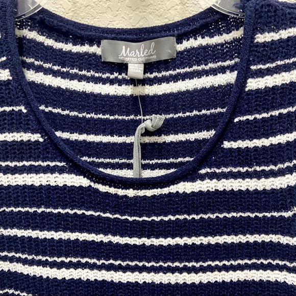 NWT Marled Reunited Clothing Striped Knit Yarn Tank- S - Picture 3 of 11